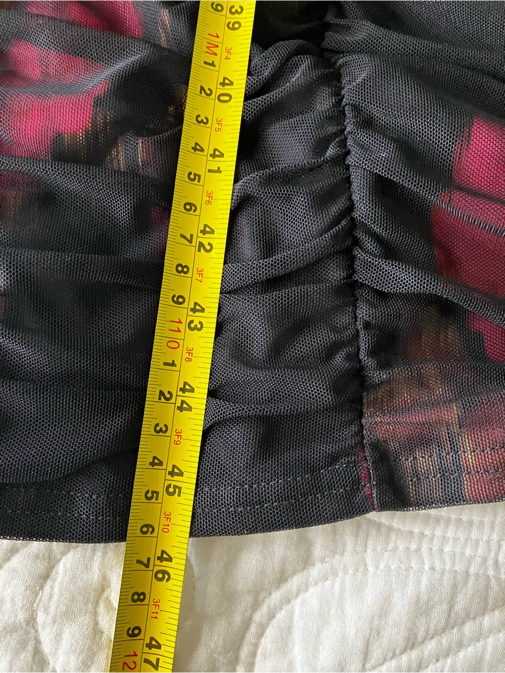 Torrid Black Floral Ruched Midi Dress with Pink Accents -Super flattering!!! - Picture 12 of 12